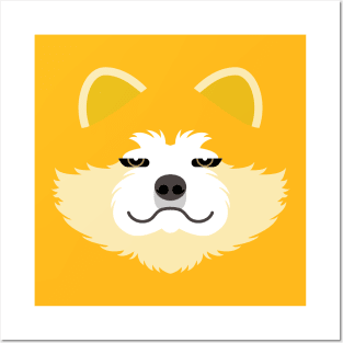 Akita Inu dog face Posters and Art